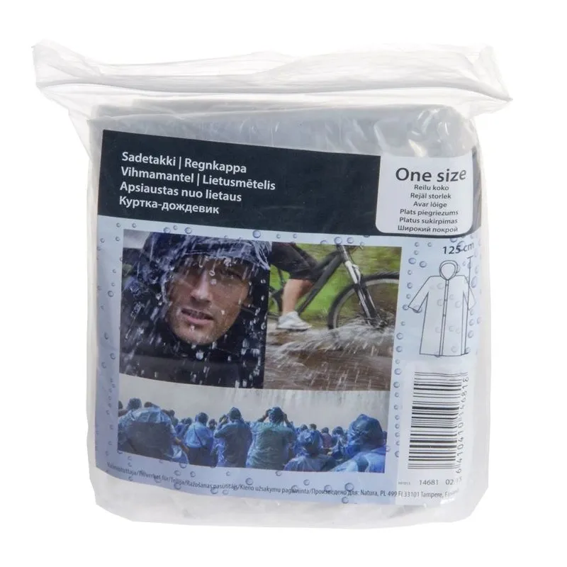 Lietusmētelis vīriešu, caurspīdīga krās., Universāls izmērs