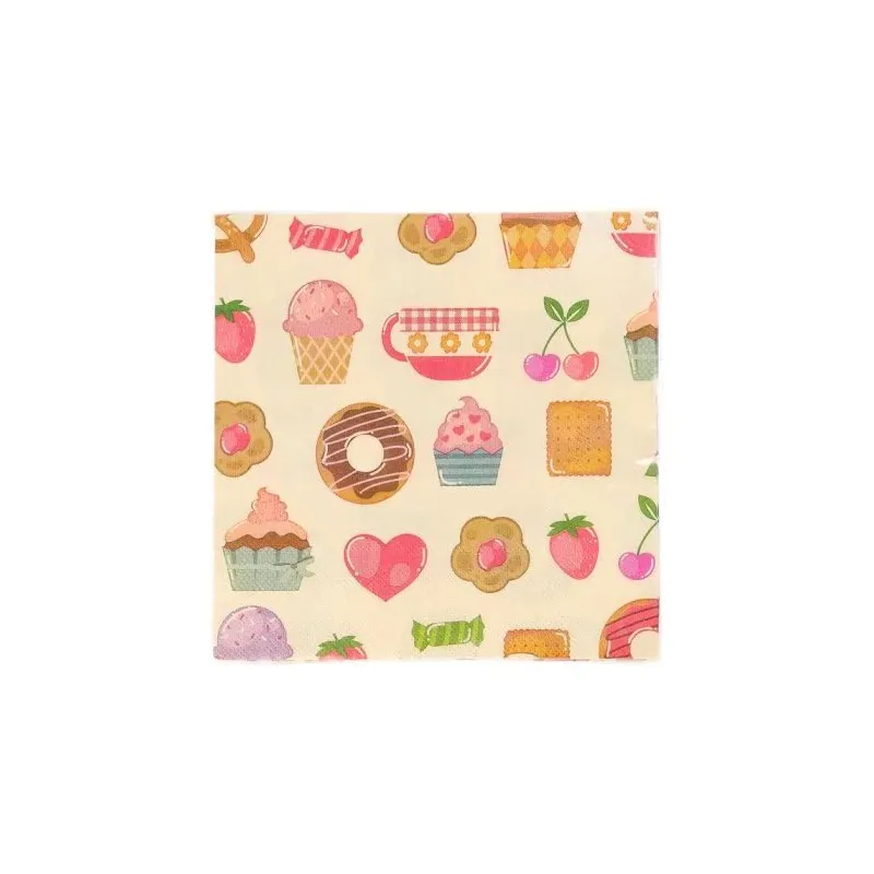 Papīra salvetes Summer, 33 cm x 33 cm, ,krāsa-dizains tiek izvēlēts nejauši,, 20 gab.