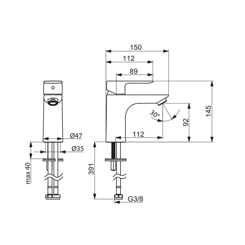 Izlietnes maisītājs xl oras linea
