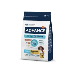 Advance dog puppy sensitive 3,0kg - jutīgiem kucēniem ,lasis un rīsi,