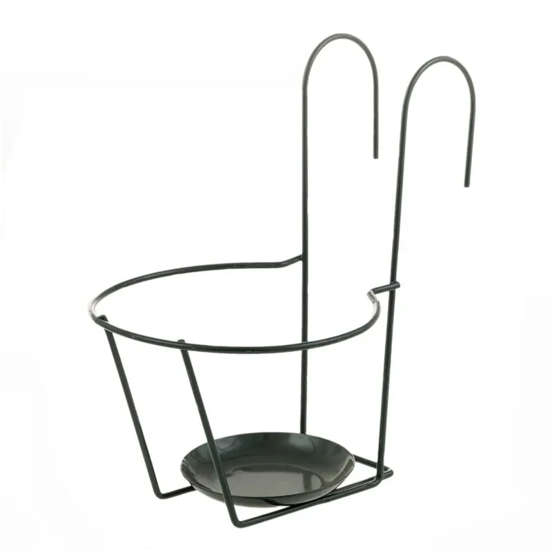 Puķu poda turētājs Garden Center 20677, metāls, zaļa krās.