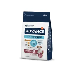 ADVANCE DOG MINI SENIOR 3,0KG - PILNVĒRTĪGA SAUSĀ BARĪBA MAZO ŠĶIRŅU SUŅIEM ,līdz 10 kg, VECUMĀ PĒC 8 GADIEM. Ar vistu un