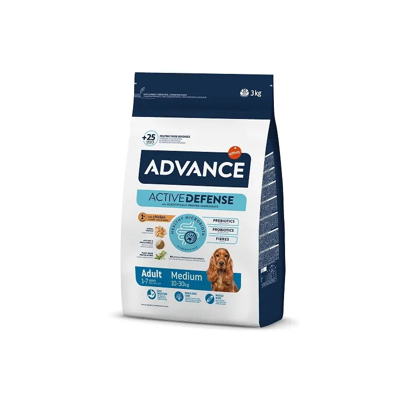 Advance dog medium adult 3,0kg - vidējo šķirņu suņiem ,vista un rīsi,