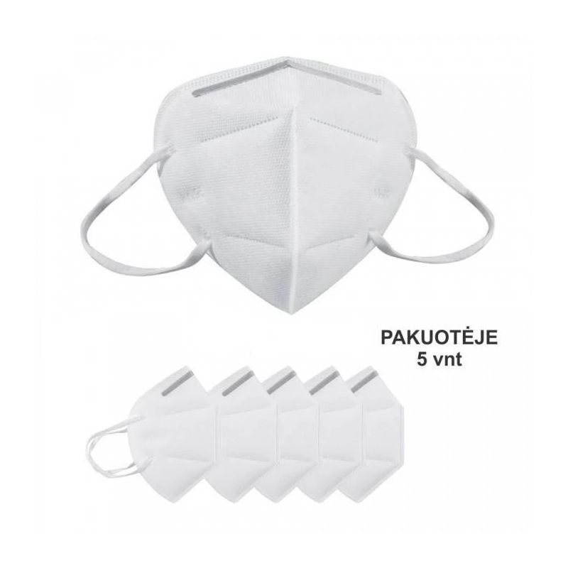 Aizsargsejas maska - respirators KN95-K 3D, 5 gab.