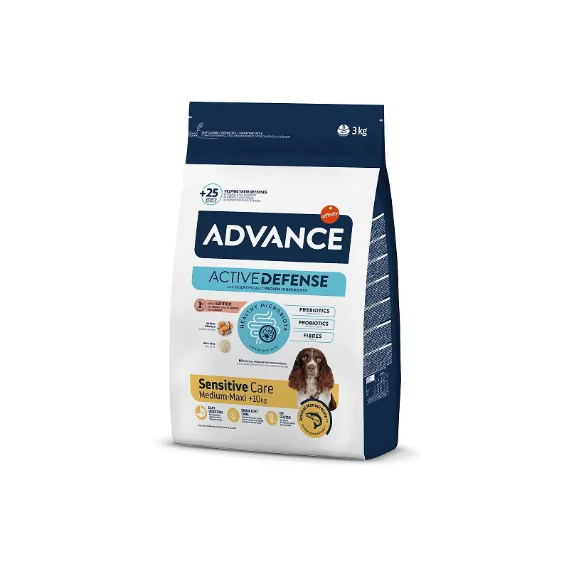 Advance dog sensitive salmon & rice 3kg - jutīgiem suņiem ,lasis un rīsi,