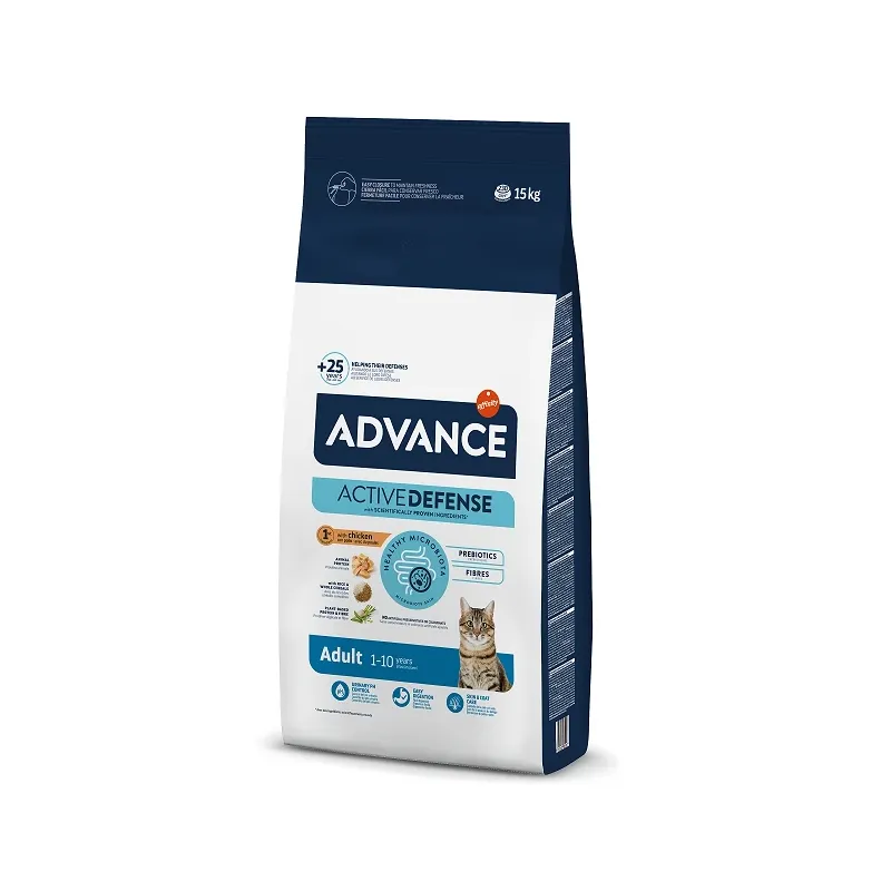 Advance cat adult chicken 15.0kg- pieaugušiem kaķiem ,vista un rīsi,