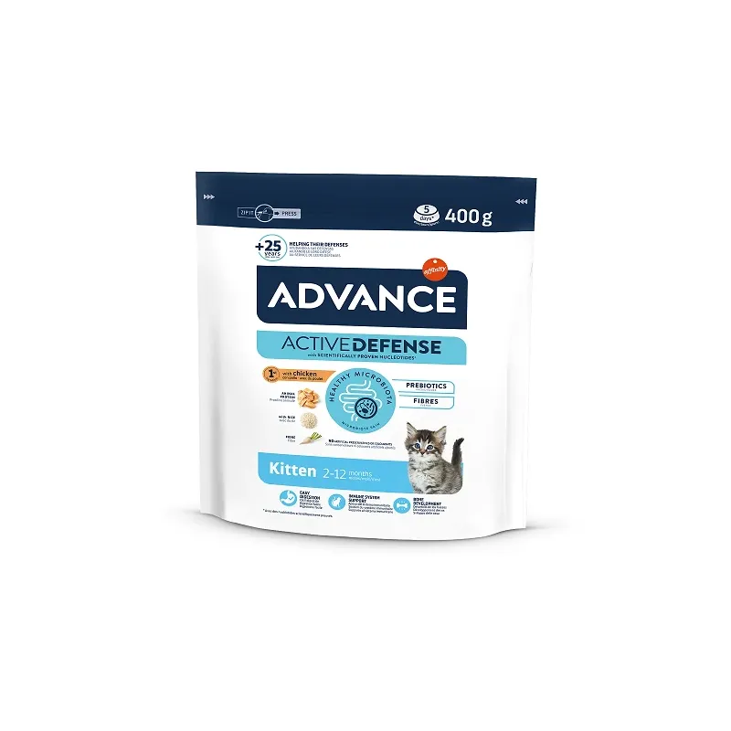 Advance cat kitten 400g - кaķēniem no 2 līdz 12 menešiem ,vista un rīsi,