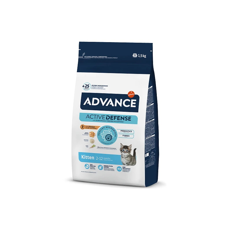 Advance cat kitten 1,5kg - кaķēniem no 2 līdz 12 menešiem ,vista un rīsi,
