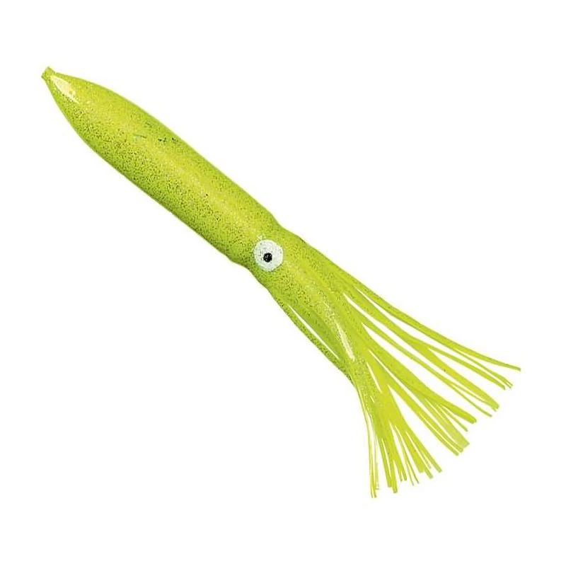 Silikona ēsma kalmāriem 30 cm salātu krāsā