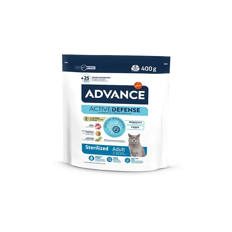Advance cat sterilized turkey 0,400kg - sterilizētiem kaķiem ,tītars un mieži,