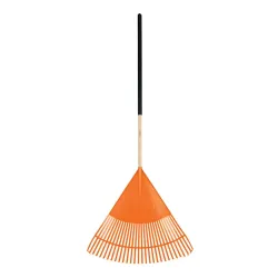 Lapų grėblys vėduoklinis Truper EP-30, su kotu, 1810 mm, oranžinė sp.