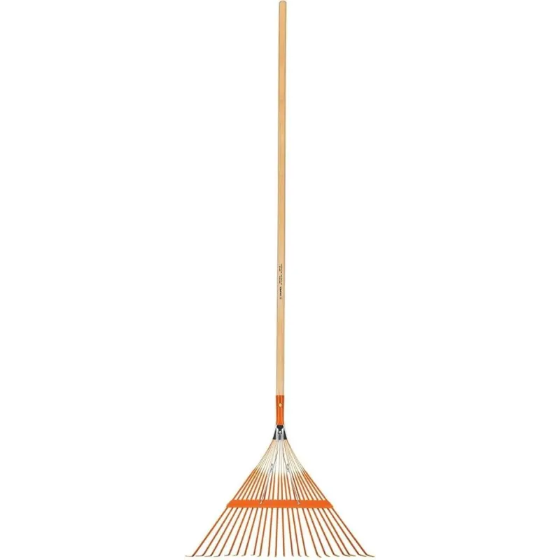 Lapu grābeklis vēdekļa Truper EMX-22, ar kātu, 1220 mm, oranža