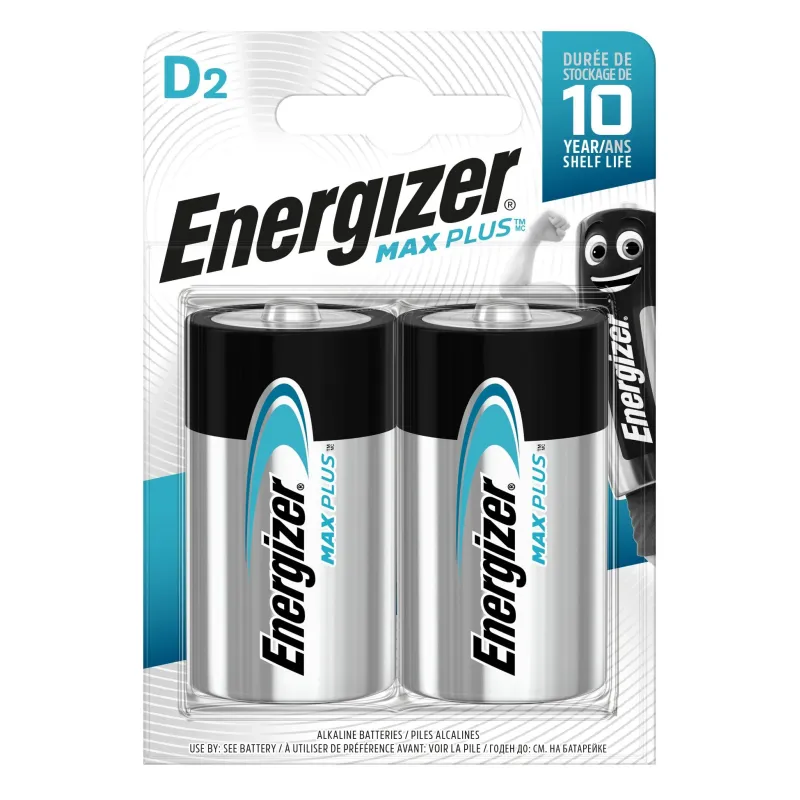 Baterijas Energizer EN1300B2MPLUS, D, 1.5 V
