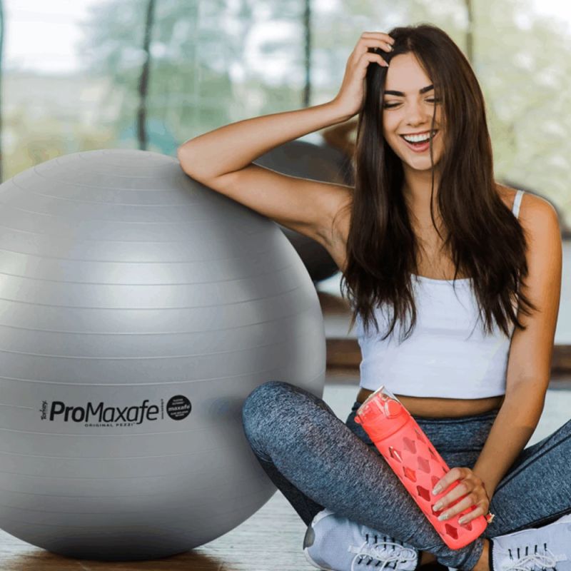 Vingrošanas bumba Original Pezzi PRO Maxafe 75 cm, pelēka