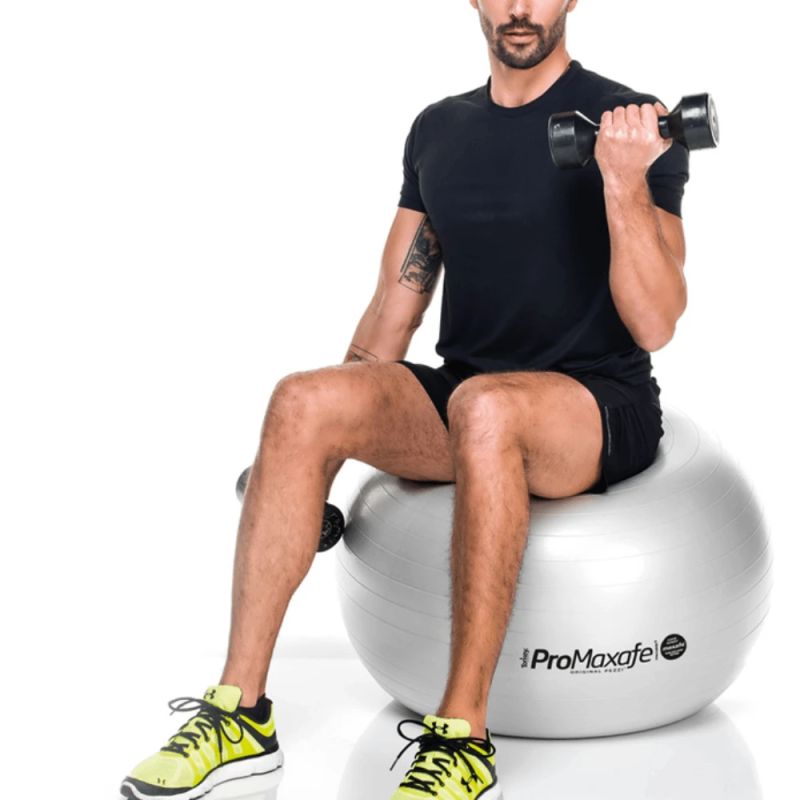 Vingrošanas bumba Original Pezzi PRO Maxafe 75 cm, pelēka