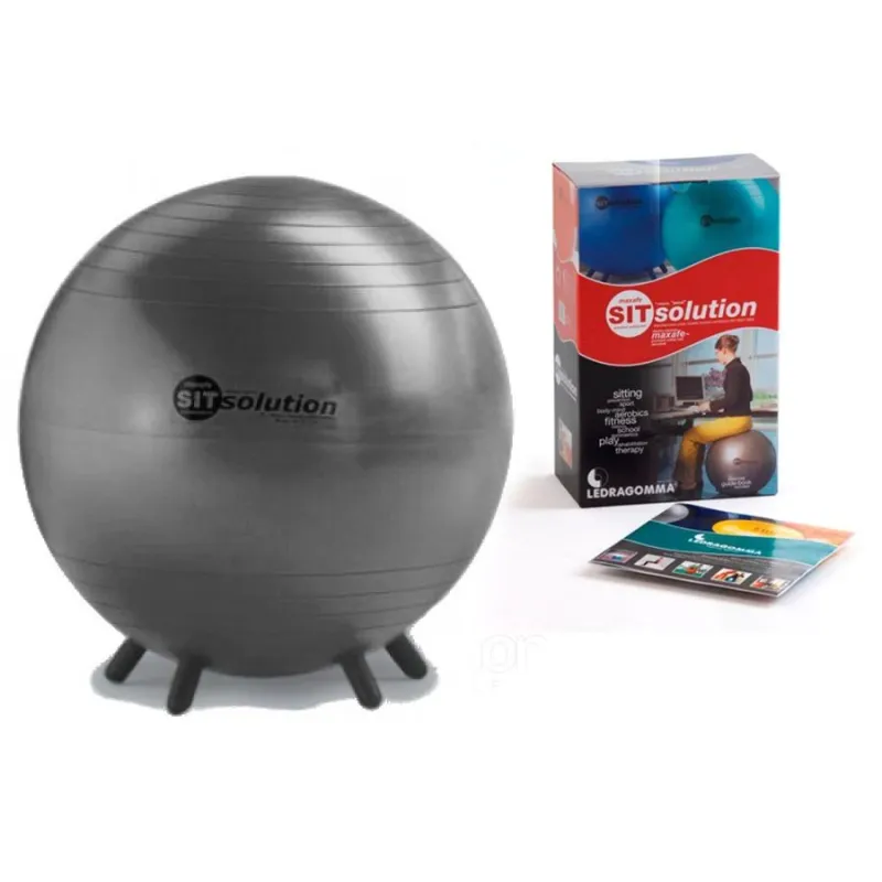 Sēdēšanas bumba Oriģinālā PEZZI Sitsolution MAXAFE 75 cm Melna