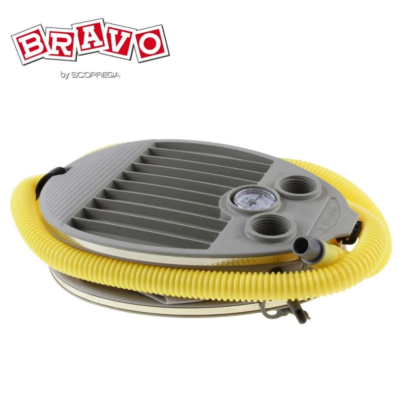 Kāju gaisa sūknis Bravo 8M ar manometru – 6,5 L - laiviem, piepūšamajiem matračiem, SUP dēļiem