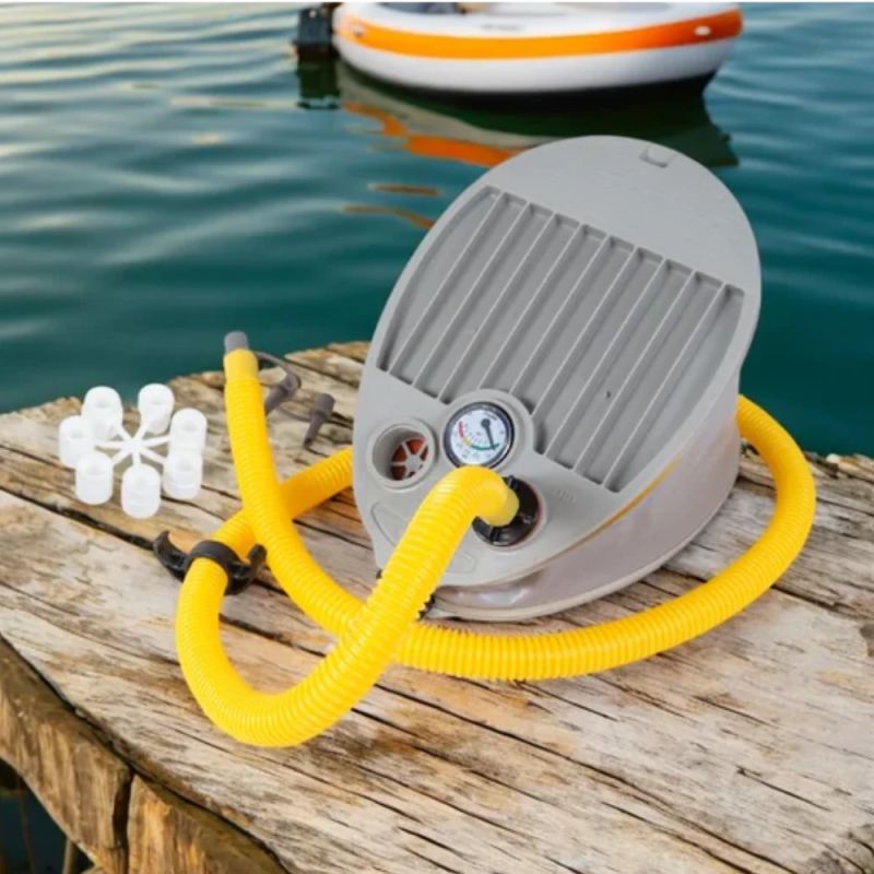 Foot Air Pump Bravo 8M with Pressure Gauge – 6.5 L - for Boats, Air Mattresses, SUP Boards