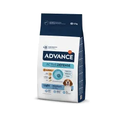 Advance dog medium light 12,0kg - vidējo šķirņu suņiem ar lieko svaru ,vista ar risiem,
