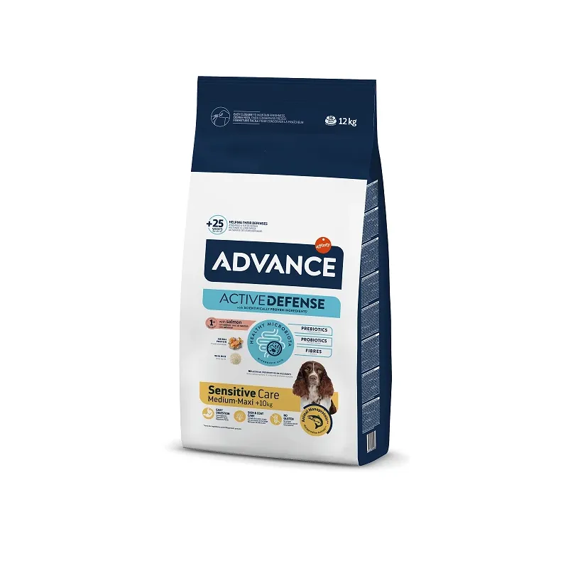 Advance dog sensitive salmon & rice 12,0kg - jutīgiem suņiem ,lasis un rīsi,