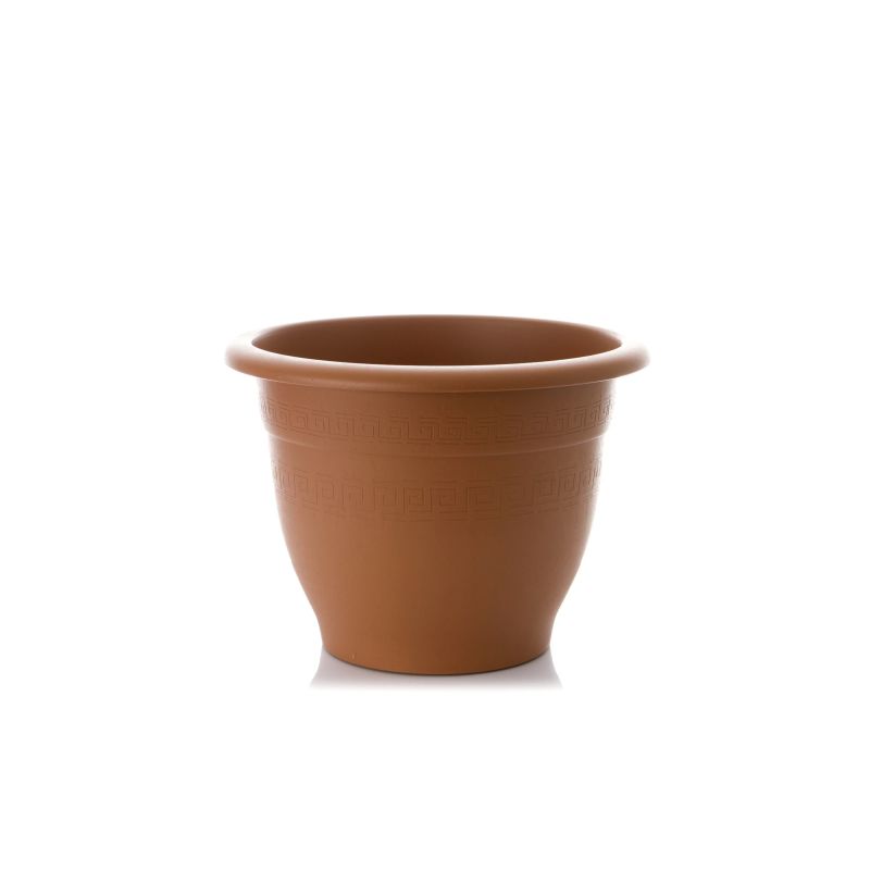 Pods puķu plastm. compana 37x31cm brūns