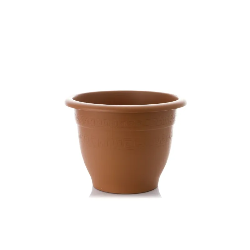 Puķu pods Plasticotto, plastmasa, brūna krās.