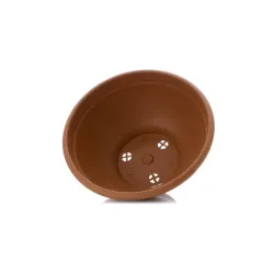 Цветочный горшок Plasticotto, пластик, коричневый цв.