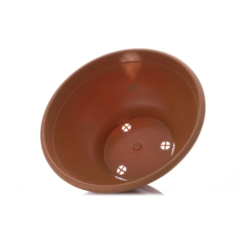 Puķu pods Plasticotto Bowl, plastmasa, brūna krās.