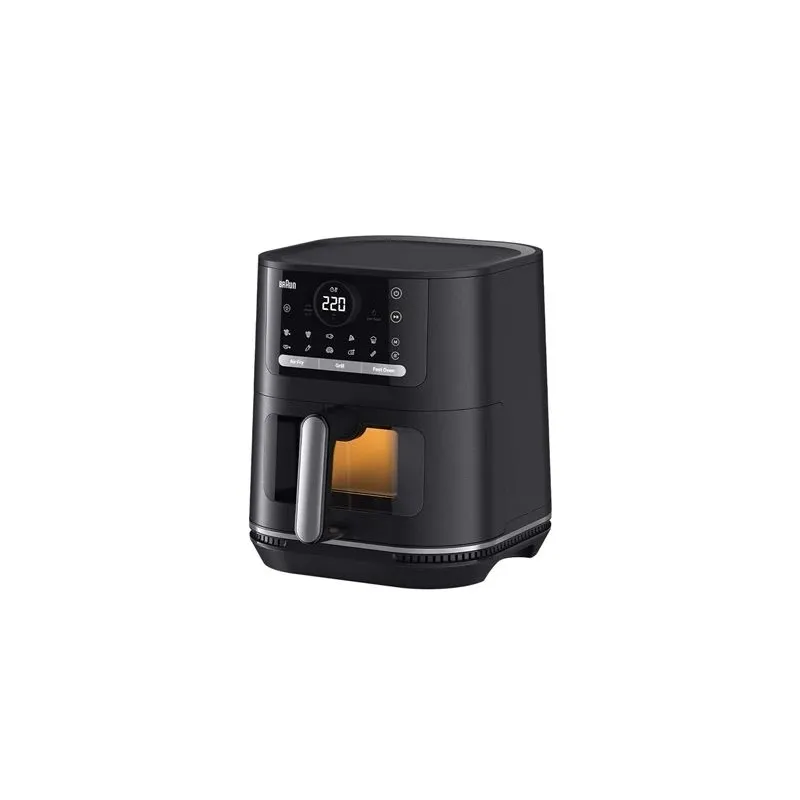 Aerogrils Braun HF5075 PFAS FREE, melna, 2000 W, 6 l