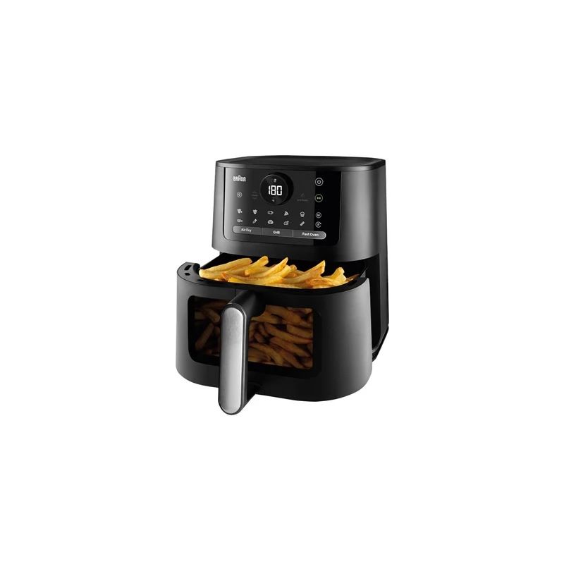 Aerogrils Braun HF5075 PFAS FREE, melna, 2000 W, 6 l