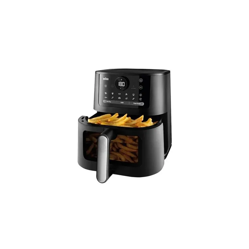 Aerogrils Braun HF5075 PFAS FREE, melna, 2000 W, 6 l