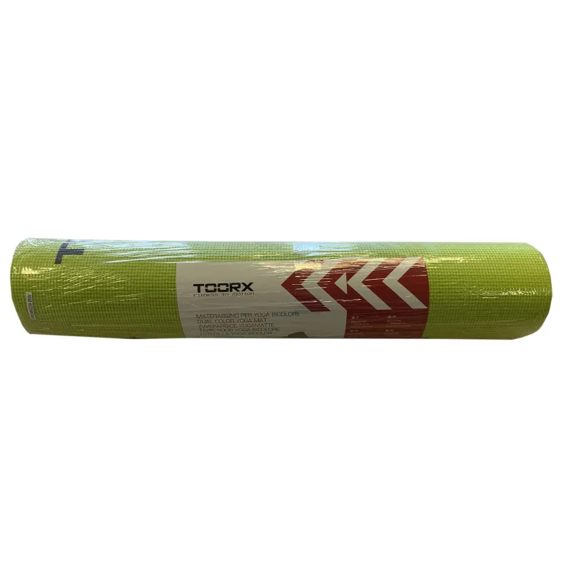 Fitnesa un jogas paklājs Toorx MAT17, zaļa krās.-pelēka krās.-daudzkrāsaina, 173 cm x 60 cm x 0.6 cm
