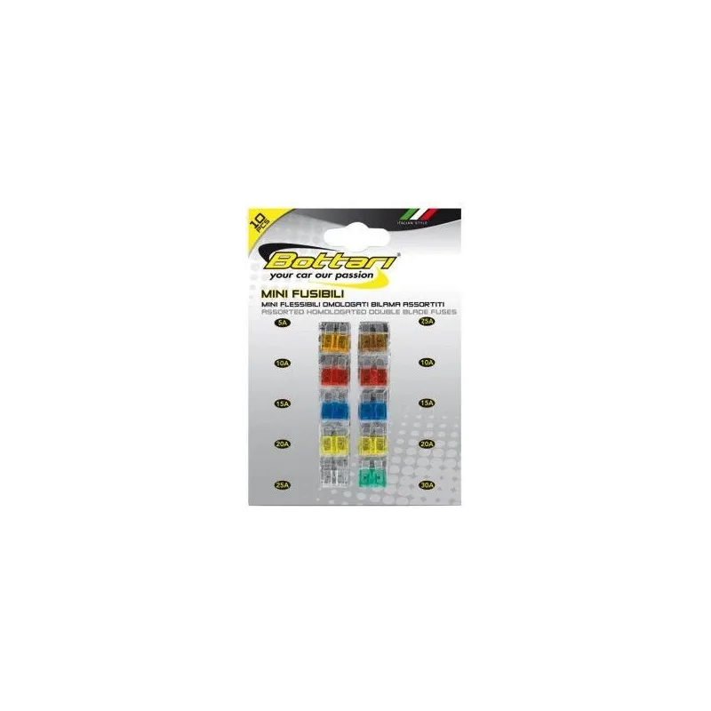 Sprieguma pārveidotājs Bottari B30113 Small Fuse Set 10pcs, daudzkrāsaina, 12 V, 10 gb.