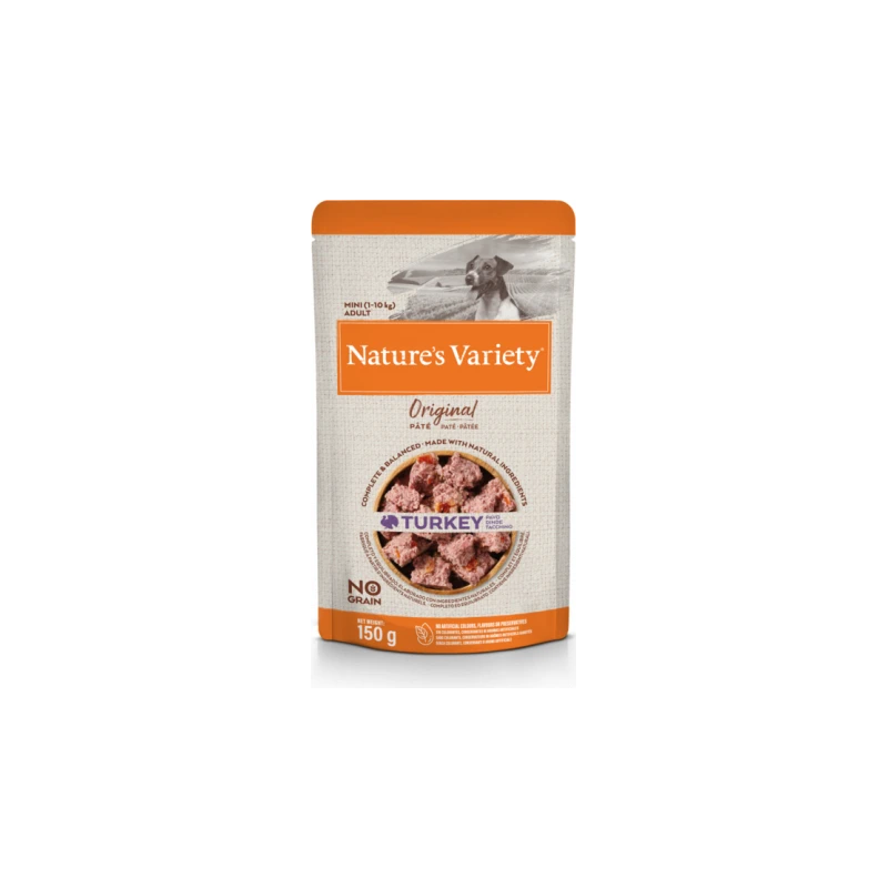 Konservi Nature's Variety Dog Original Mini Turkey 0.150 kg - Konservi ar tītaru pieaugušiem suņiem ,8gb,