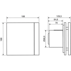 Ventilaator olme Soler&Palau Silent Design 100 CRZ, taimeriga, 10 cm