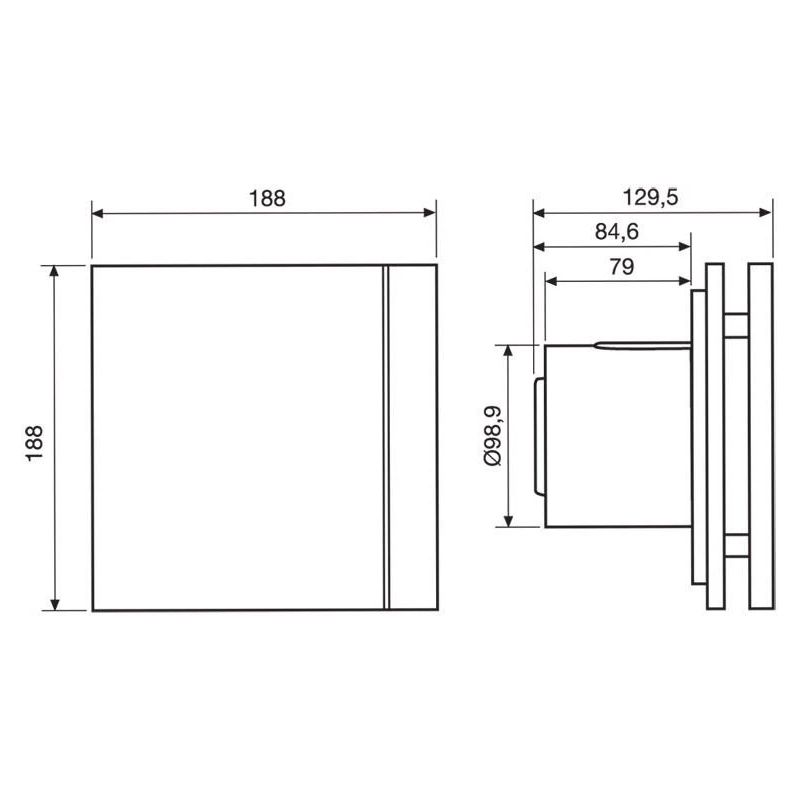 Ventilators silent design-100 crz