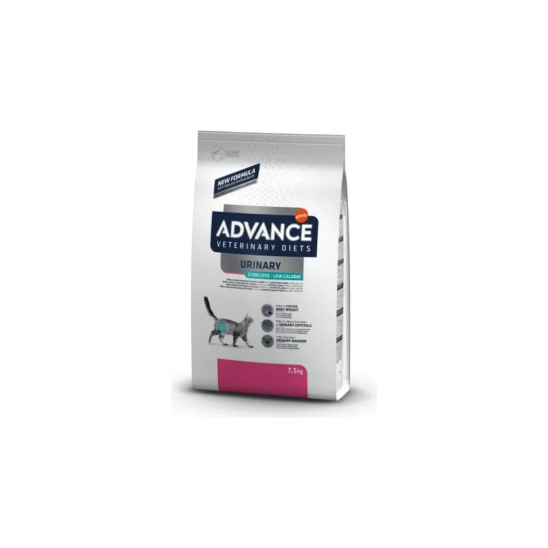 Advance veterinary diets cat urinary low calories 7.5kg - kaķiem urīnceļu veselībai un svara kontrolei