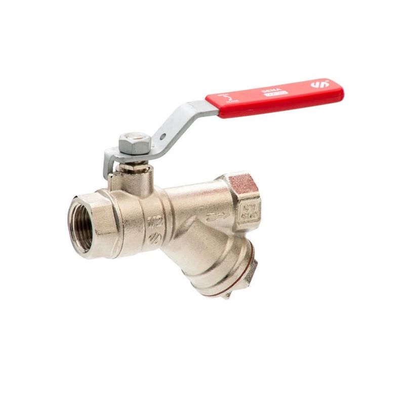 Lodveida ventīlis ARCO SENA ar filtru 1-2' FF, ar garo rokturi