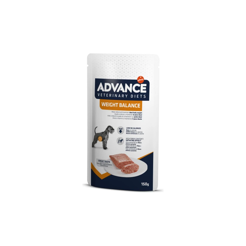 ADVANCE VETERINARY DIETS DOG WEIGHT BALANCE 150gr - pilnvertīga diētiskā barība, konservi suņiem ar aptaukošanās- lieka svara