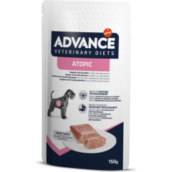 ADVANCE VETERINARY DIETS DOG ATOPIC 150gr - pilnvērīga diētiskā barība, konservi suņiem ar atopiska dermatīta problēmam ,8gb,