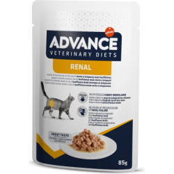 ADVANCE VETERINARY DIETS CAT RENAL 85g - pilnvērtīga diētiska barība, konservi kaķiem ar nieru problēmam,12gb,