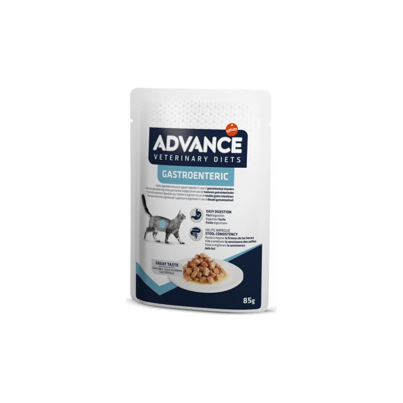 ADVANCE VETERINARY DIETS CAT GASTROENTARIC 85gr - pilvērtīga diētiskā barība, konservi kaķiem ar gremošanas trakta
