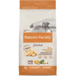 Nature's Variety Dog Selected Mini Free Range Chicken 7Kg - sausā barība ar brīvi turētu vistu pieaugušiem suņiem