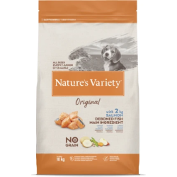 Nature's Variety Dog Original No Grain Junior Salmon 10 Kg - bezgraudu sausā barība ar lasi kucēniem un junioriem