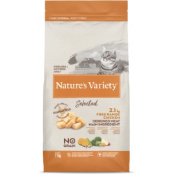 Nature's Variety Cat Selected Sterilized Free Range Chicken 7Kg - sausā barība ar brīvi turētu vistu pieaugušiem sterilizētiem