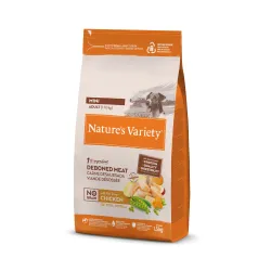 NV Dog No Grain Adult Mini Free Range Chicken 1.5 Kg - pilnvērtīga sausā bezgraudu barība pieaugušiem mazo šķirņu suņiem, ar