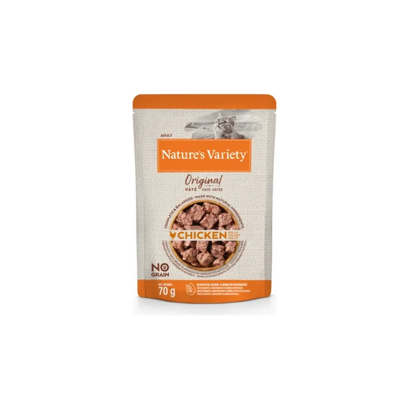 Konservi Nature's Variety Cat Original Chicken 0.070 kg - Konservi ar vistu pieaugušiem kaķiem ,12gb,
