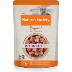 Konservi Nature's Variety Cat Original Turkey 0.070 Kg - Konservi ar tītaru pieaugušiem kaķiem ,12gb,