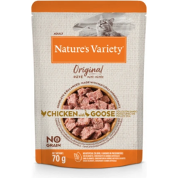 Nature's Variety Cat Original Chicken with Goose 70g - Konservi ar vistu un zoss gaļu pieaugušiem kaķiem ,12gb,