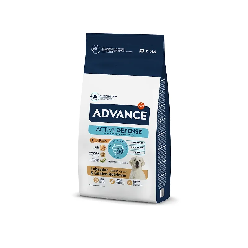 Advance Dog Labrador 11.5kg - pilnvērtiga sausa barība pieaugušiem labradoru un zeltaino retriveru šķirnes suņiem